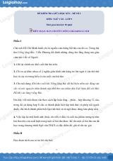 Đề thi giữa kì 2 Văn 9 - Đề số 1 - chương trình cũ